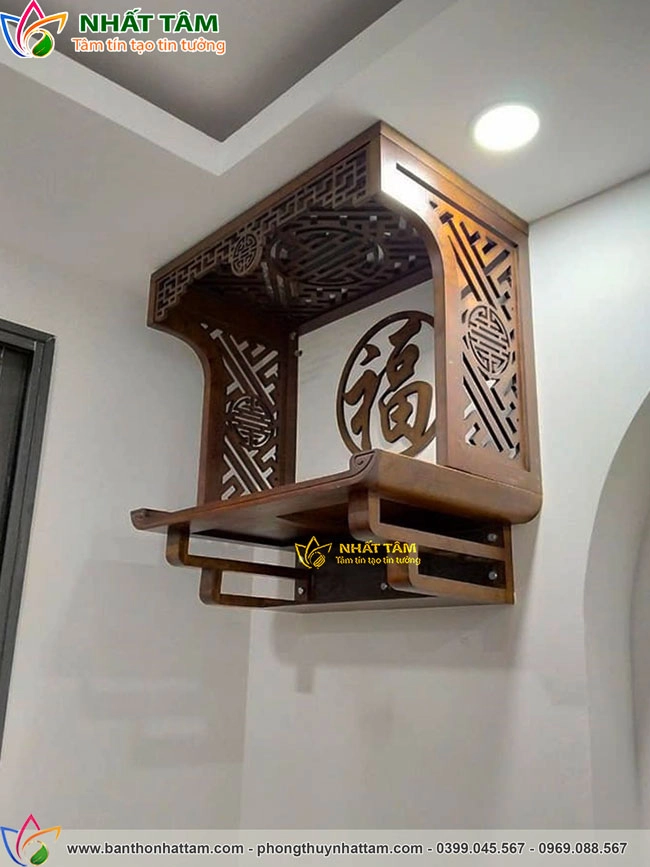Bàn thờ treo tường - chế tác không gian thờ mới