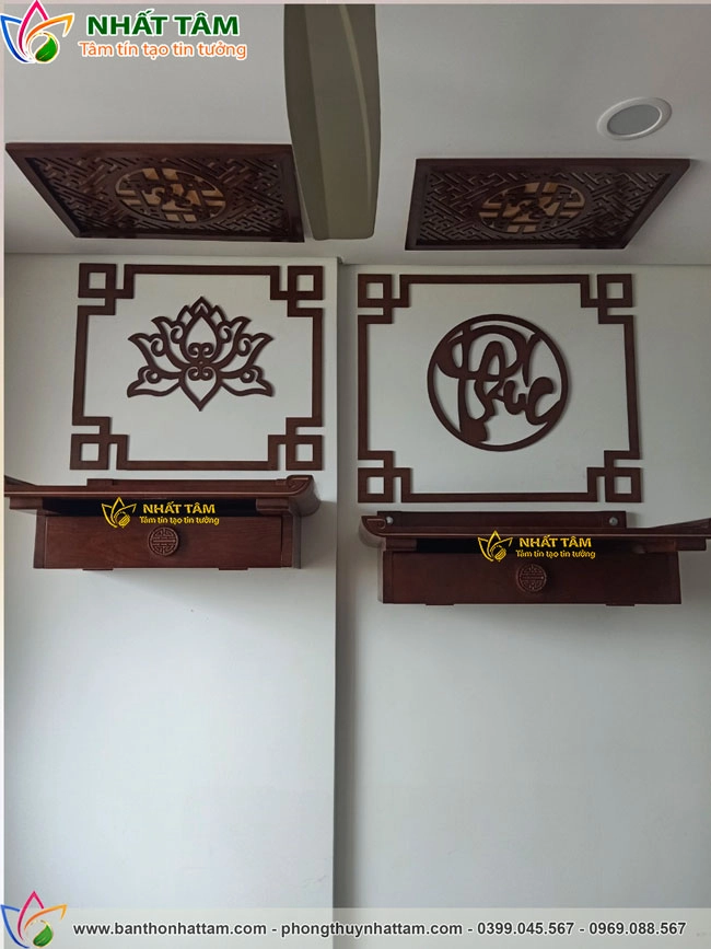 Bàn thờ treo tường - chế tác không gian thờ mới