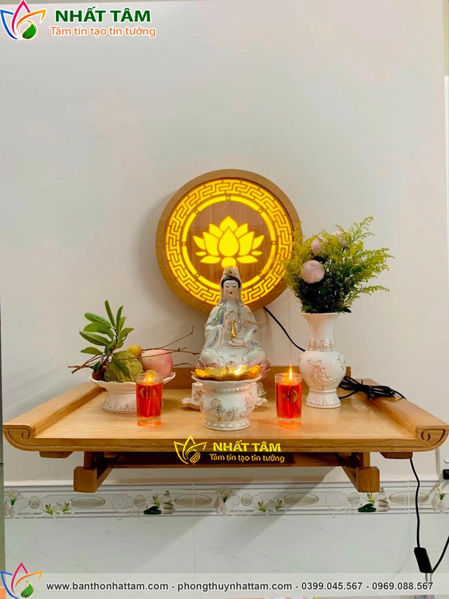 Bàn thờ treo tường - chế tác không gian thờ mới