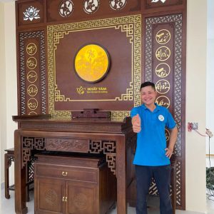 Lắp đặt hoàn thiện phòng thờ gia tiên cho khách hàng tại Hải Châu I, TP Đà Nẵng