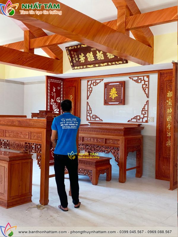 Thiết Kế - Hoàn Thiện Lắp Đặt Phòng Thờ Tiền Phật Hậu Linh Tại Hòa Xuân, Đà Nẵng