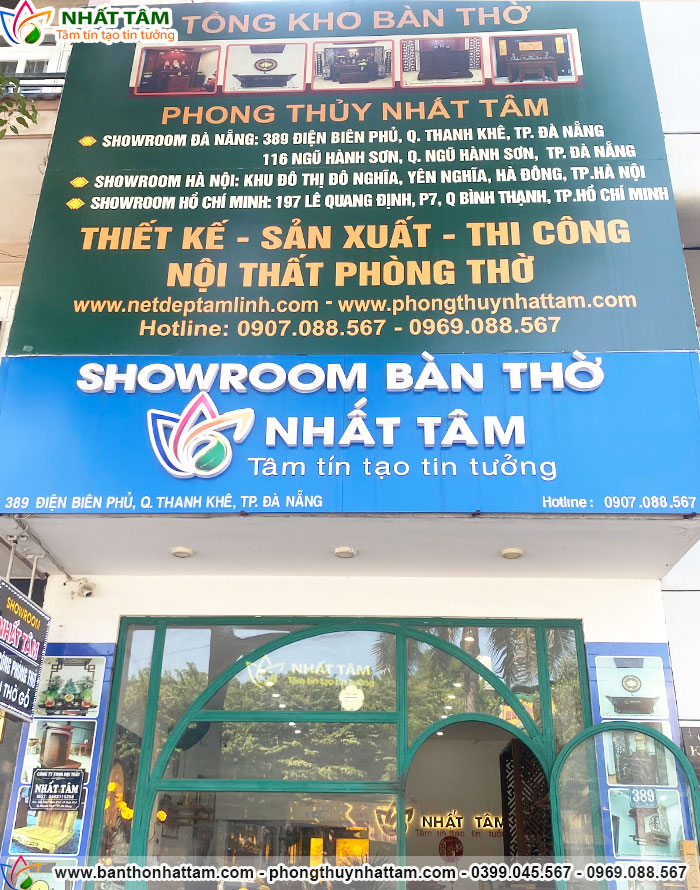 Hoàn thiện thi công bàn thờ đứng gia tiên BD-3025 tại Quận Hải Châu TP Đà Nẵng