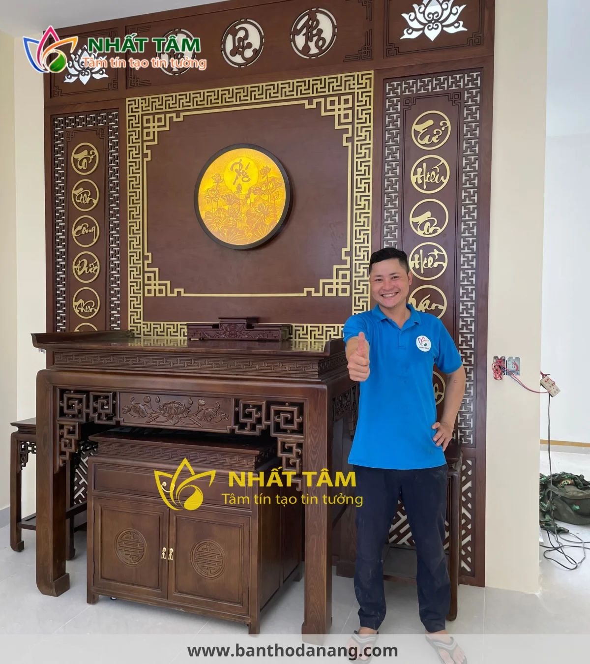Bàn thờ gỗ đẹp