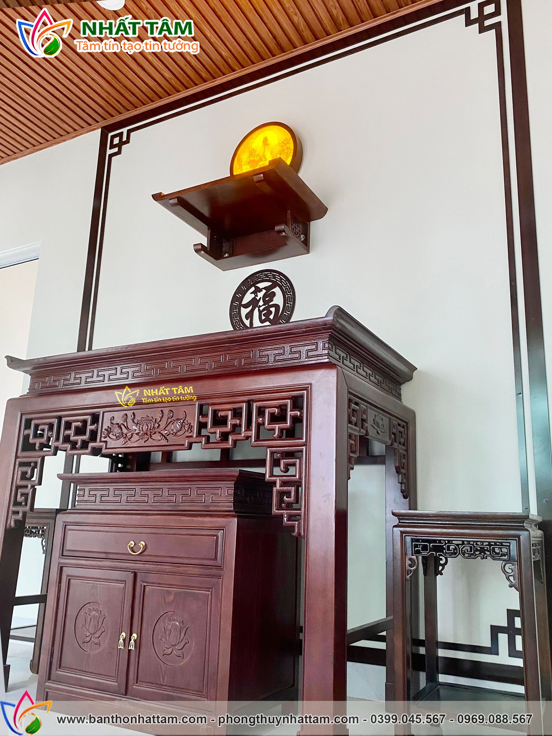 Hoàn thiện dự án lắp đặt bàn thờ đứng mẫu gia tiên tại Nam Từ Liêm - Hà Nội