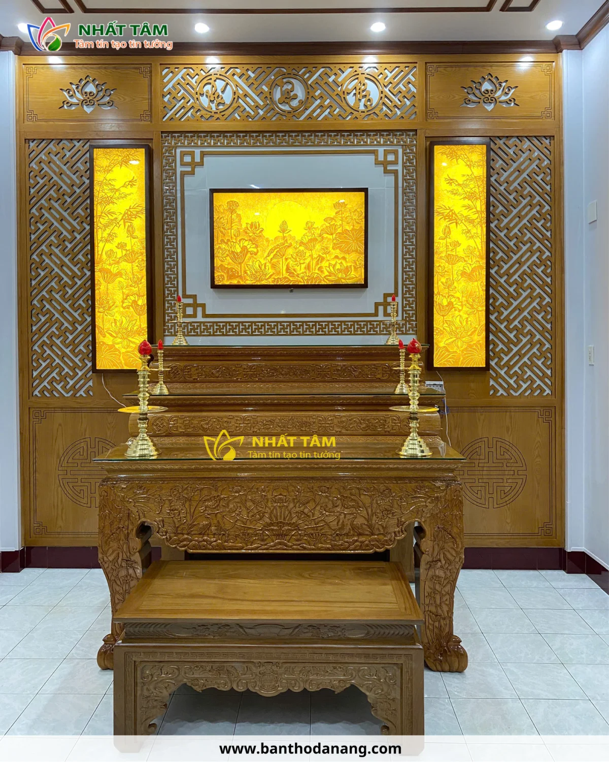 Kích thước bàn thờ đứng – Thiết kế chuẩn Lỗ Ban